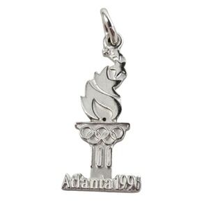 1996 Atlanta Olympic Torch‎ Charm Pendant Balfour Sterling Silver 100th Games